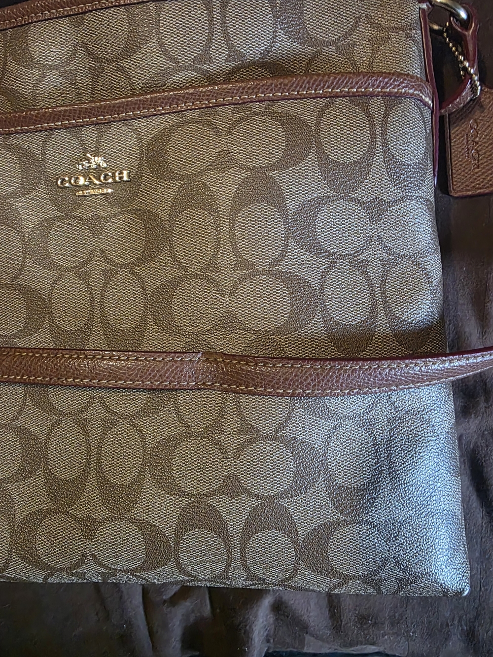 Coach Brown Signature Crossbody Bag No° D1623 F34938 - Picture 9 of 16